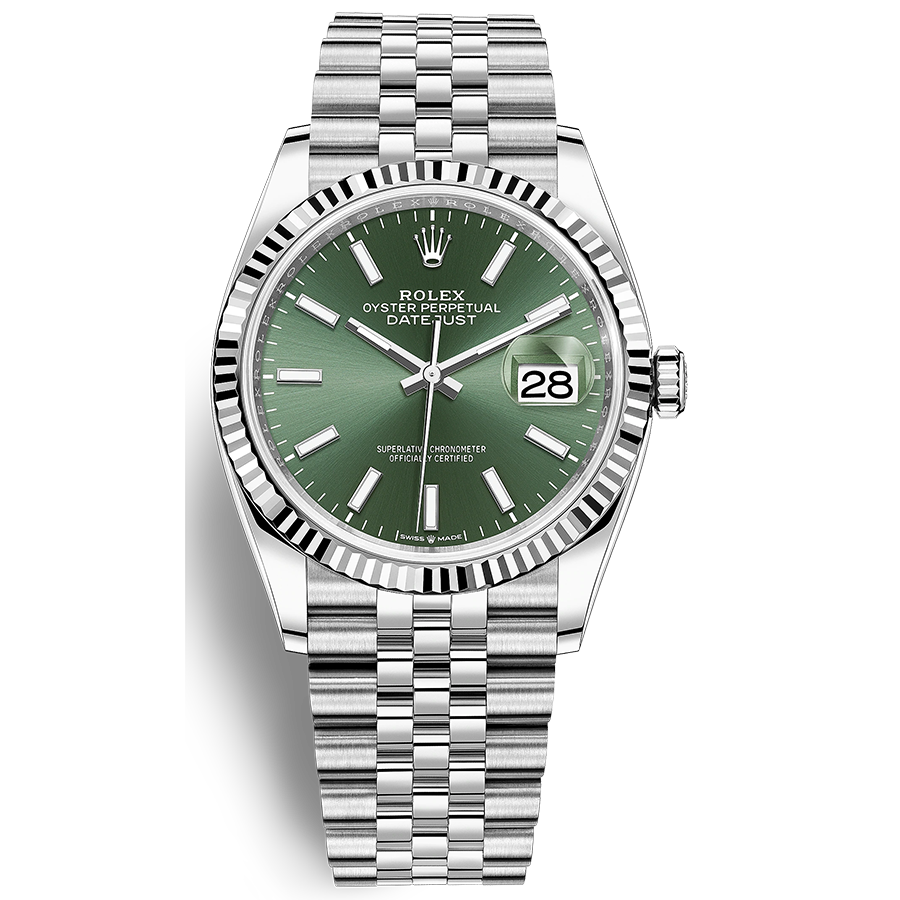 Rolex Datejust II Mint Green Fluted Dial 36mm 126234