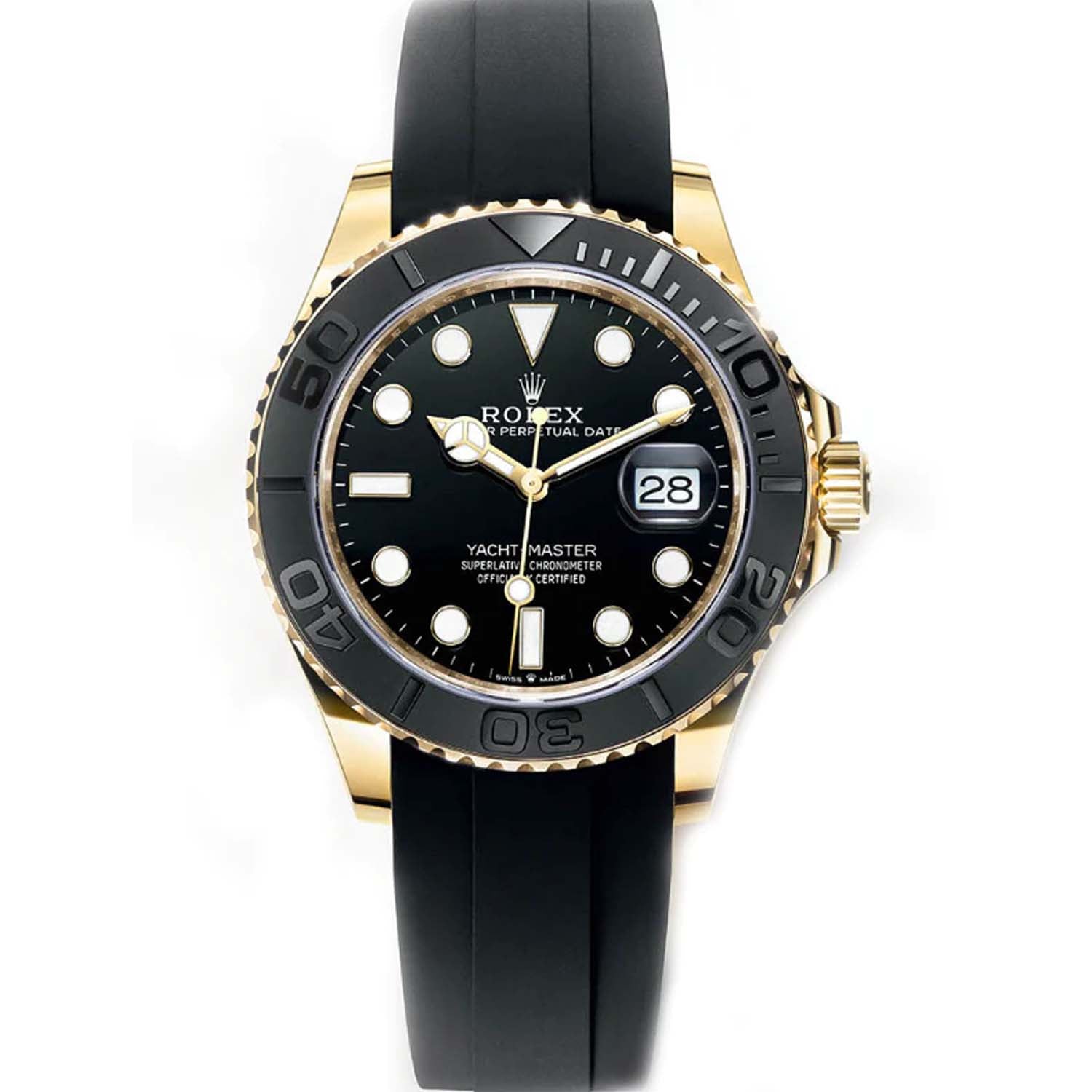 Rolex Yacht-Master 42mm Oysterflex Yellow Gold 226658 Black Dial
