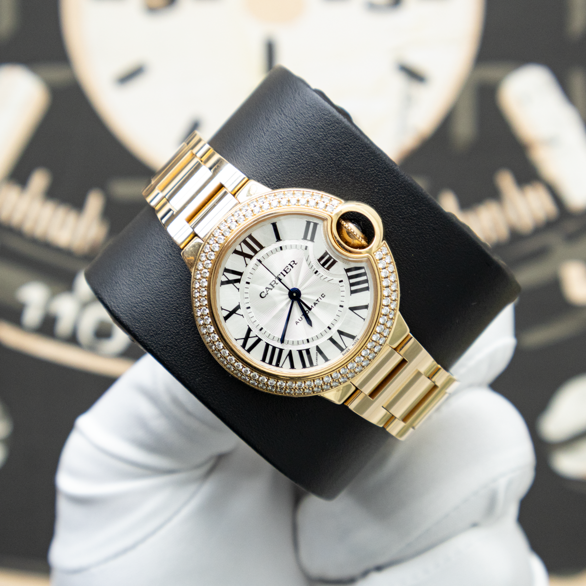 Cartier Ballon Bleu WE902064 33mm Silver Dial Pre-Owned