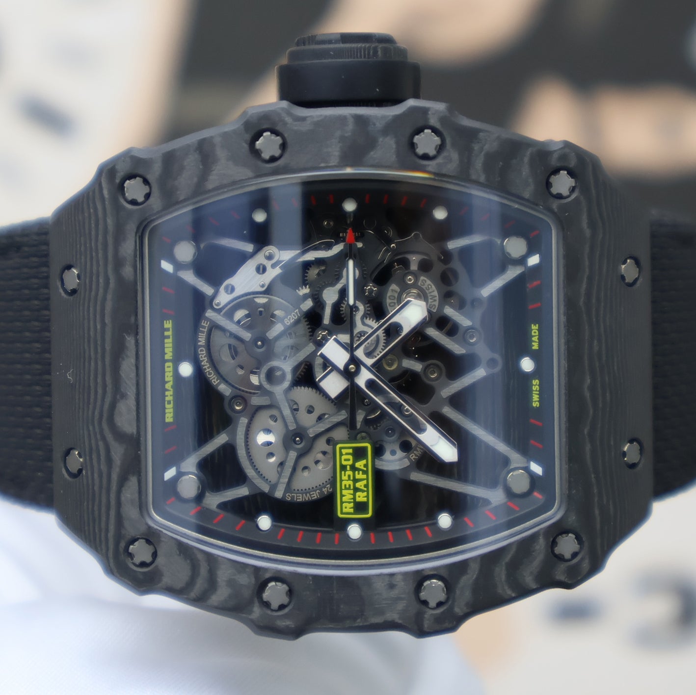 Richard Mille Rafael Nadal RM35-01 Carbon 50mm Skeletonized Dial Pre-Owned