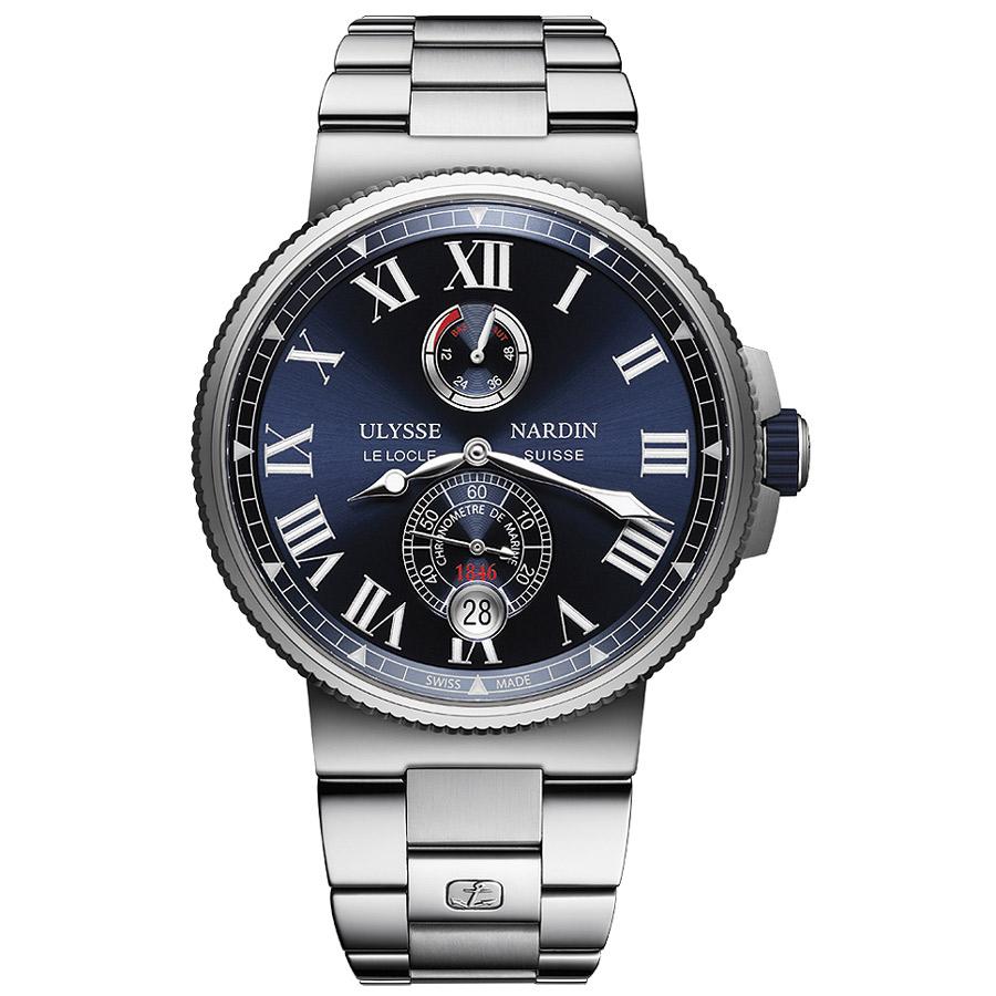 Ulysse Nardin Marine Chronometer 45mm 1183-122-7M/43 Blue Dial-First Class Timepieces