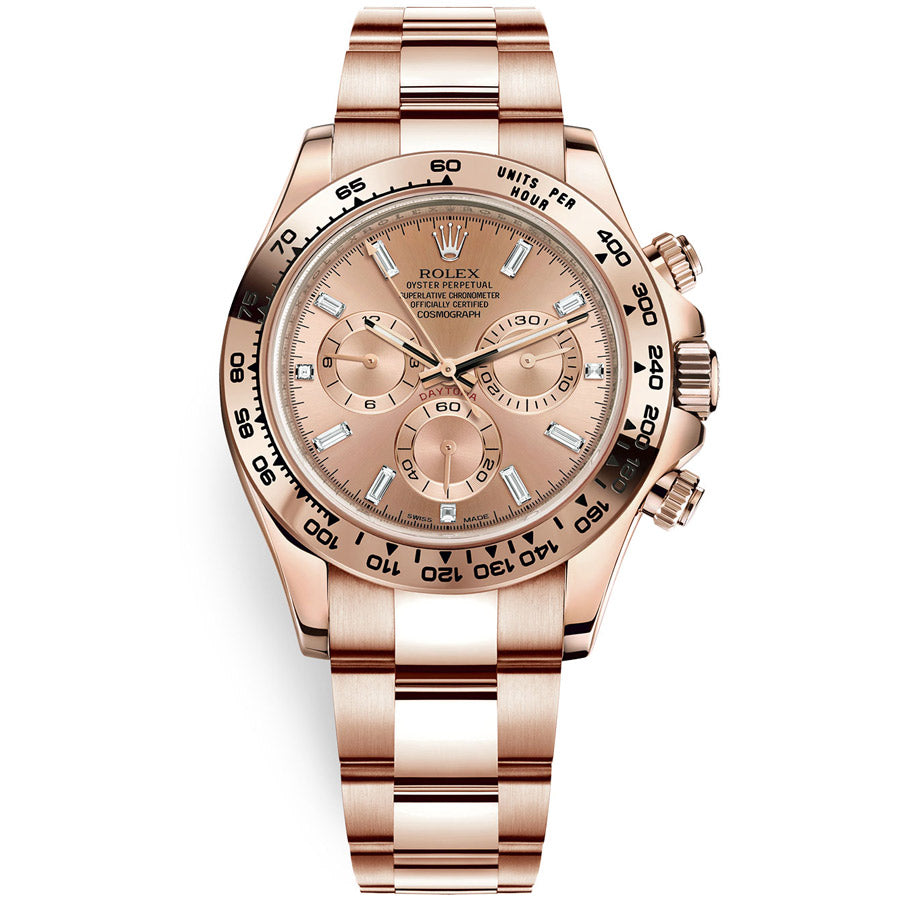 Rolex Daytona 40mm 116505 Pink Baguette Diamond Dial