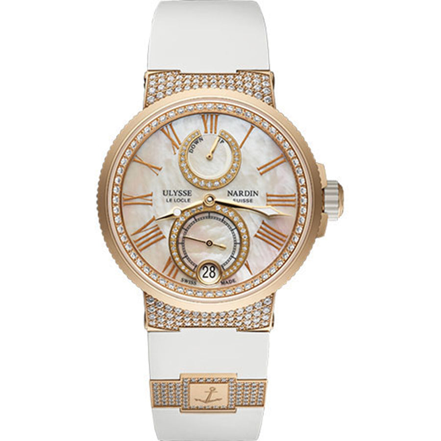 Ulysse Nardin Marine 39mm 1182-160C-3C/490 Mother Of Pearl Dial