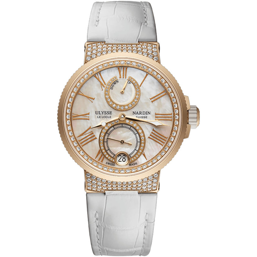 Ulysse Nardin Marine 39mm 1182-160C/490 Mother Of Pearl Dial