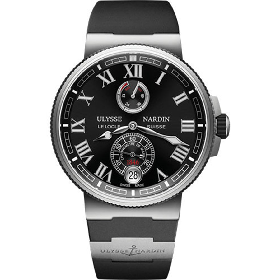 Ulysse Nardin Marine Chronometer Manufacture 43mm 1183-126-3/42 Black Dial