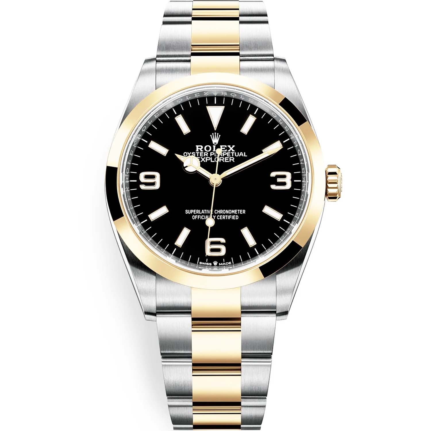 Rolex Explorer Yellow Gold & Stainless Steel Black Dial 124273