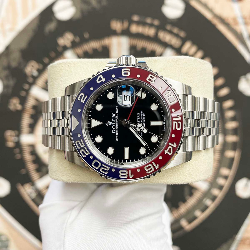 Rolex GMT-Master II Discontinued "Pepsi" 40mm 126710BLRO Black Dial Pre-Owned