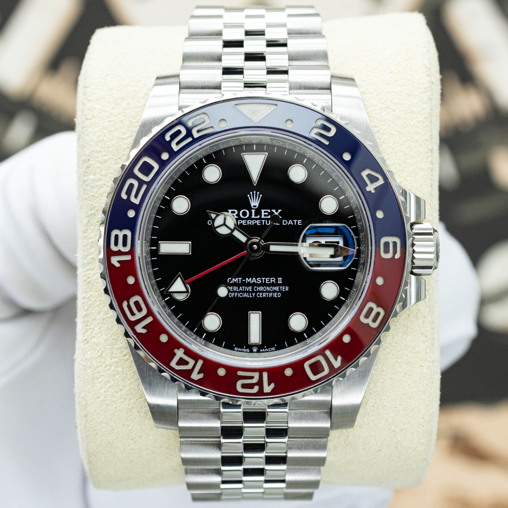 Rolex GMT-Master II Discontinued "Pepsi" 40mm 126710BLRO Black Dial Pre-Owned