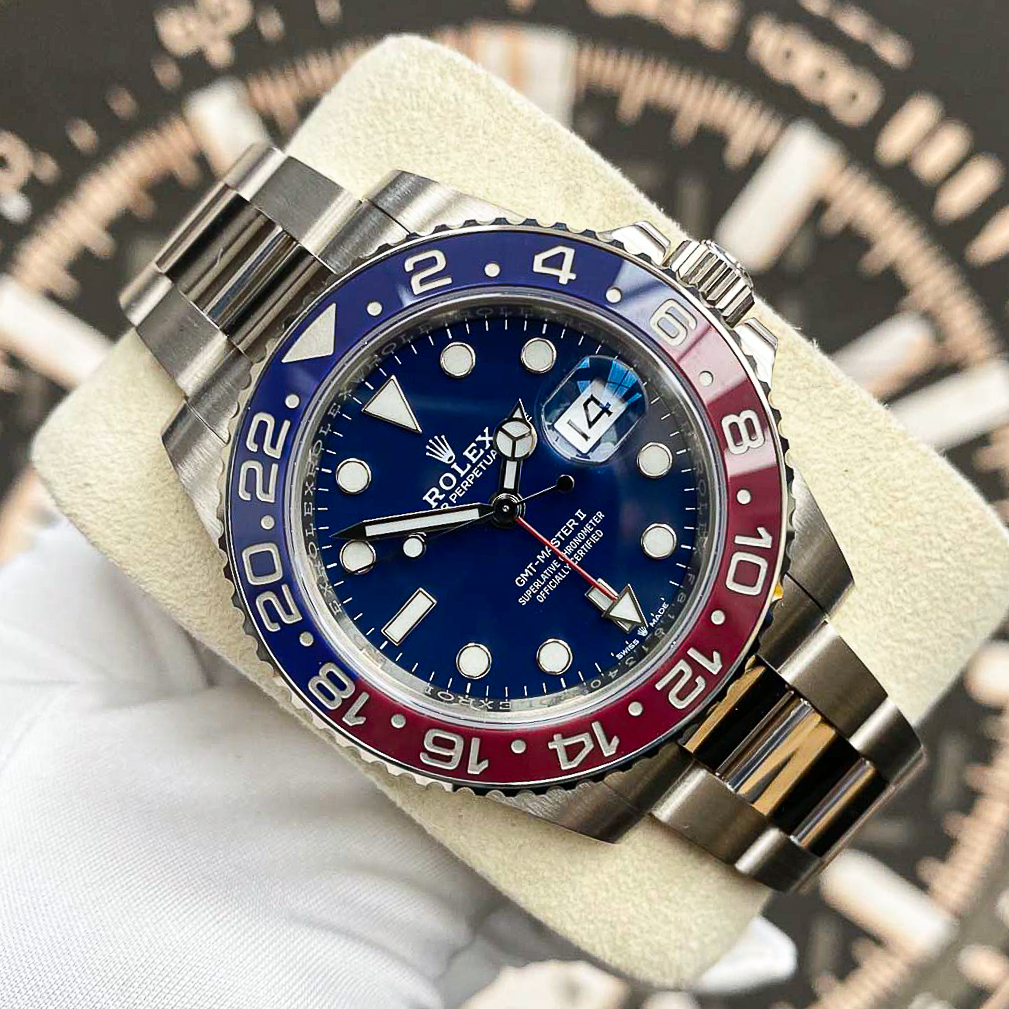 Rolex GMT-Master II "Pepsi" 40mm 126719BLRO White Gold Blue Dial Pre-Owned