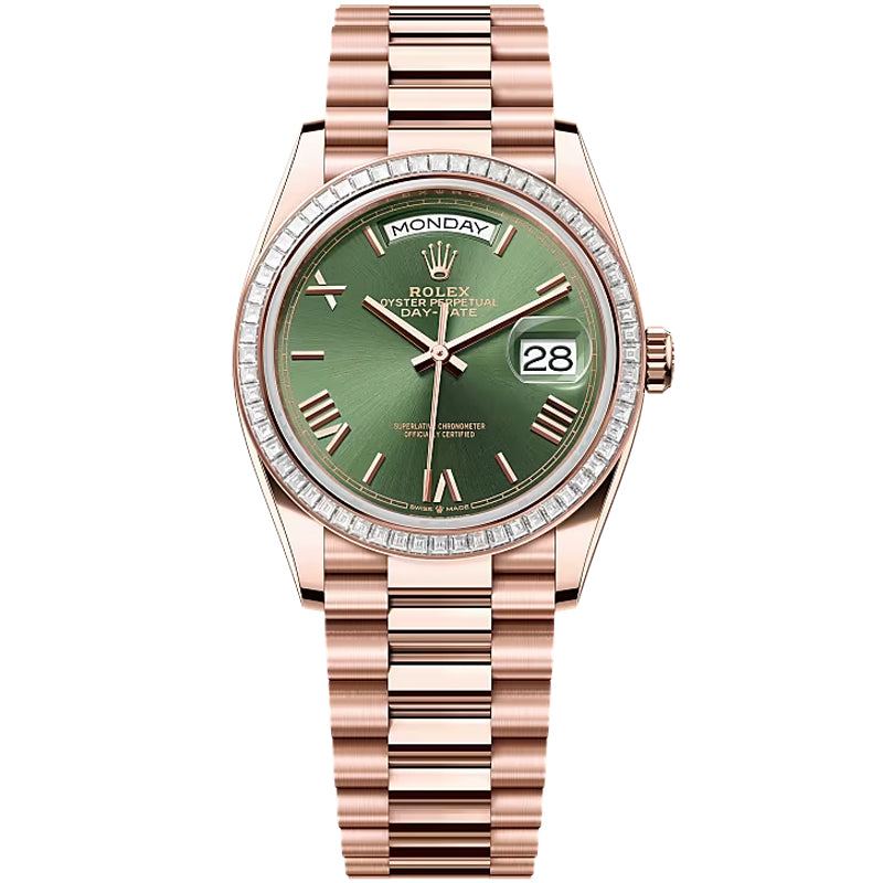 Rolex Day-Date 36mm 128395TBR Olive Green Dial