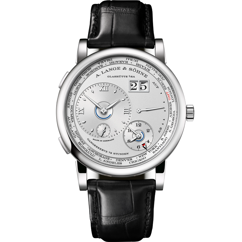 A. Lange & Söhne Lange 1 Time Zone 136.025 41.9mm Silver Dial