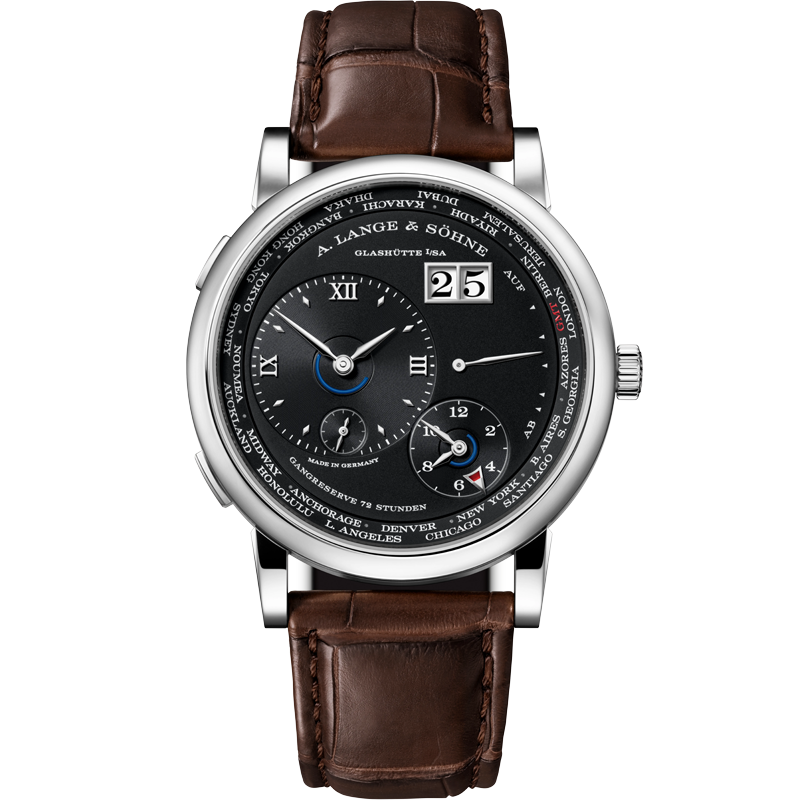 A. Lange & Söhne Lange 1 Time Zone 136.029 41.9mm Black Dial