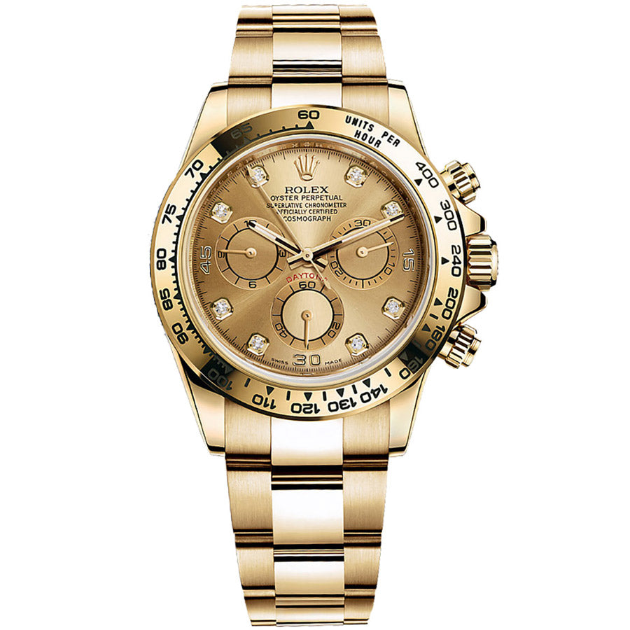 Rolex Daytona 40mm 116508 Champagne Diamond Dial