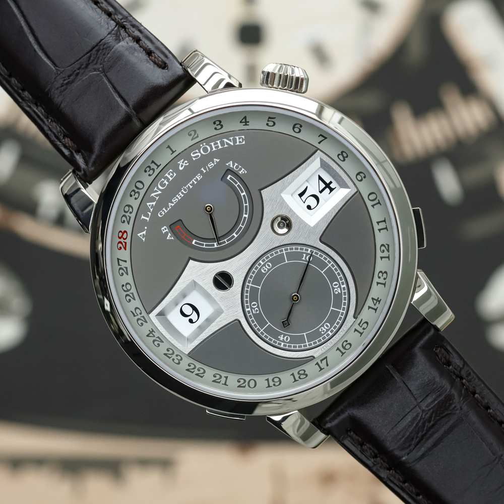 A. Lange & Sohne Zeitwerk Date 44mm Grey Dial 148.038