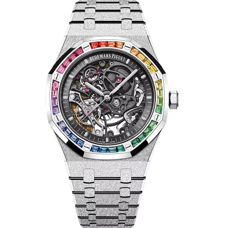 Audemars Piguet Royal Oak Double Balance Wheel Openworked Frosted 15412BC.YG.1224BC.03-B 41mm Grey Dial