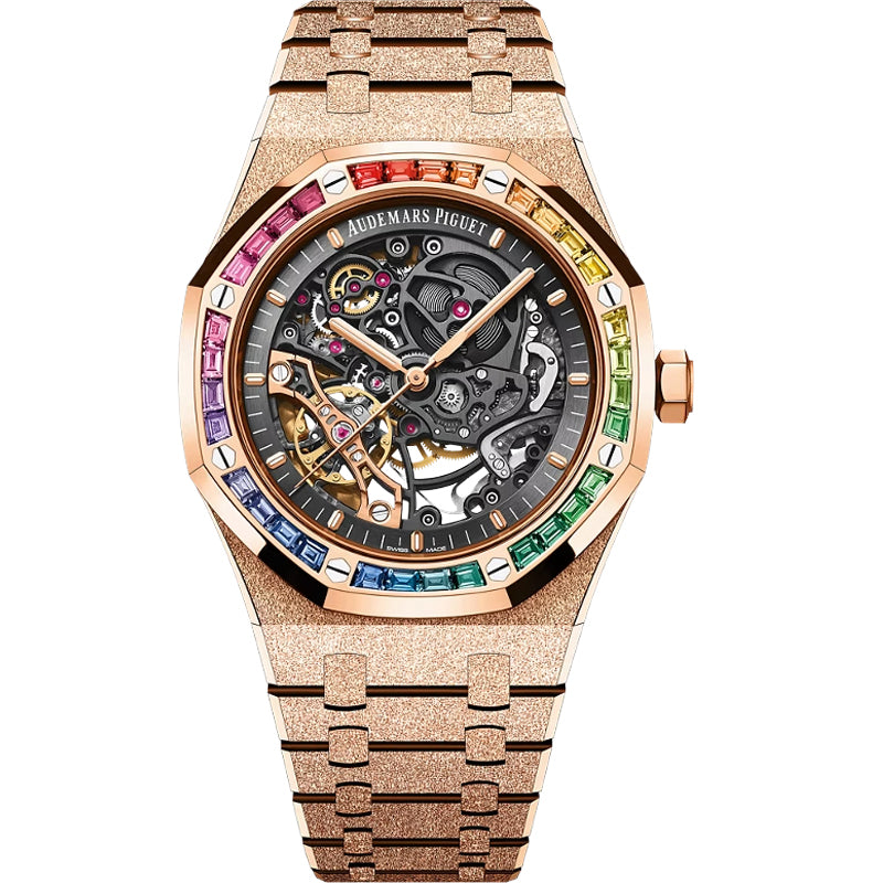 Audemars Piguet Royal Oak Double Balance Wheel Openworked Frosted 1 15412OR.YG.1224OR.01-B 41mm Grey Dial