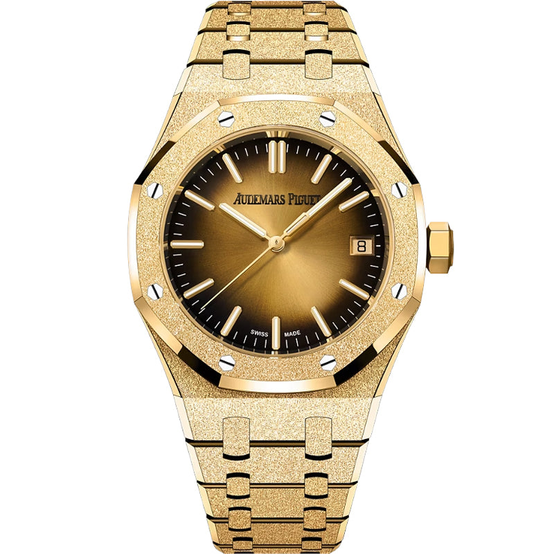 Audemars Piguet Royal Oak Self-Winding Frosted Gold 15550BA.GG.1356BA.01 37mm Gold Dial