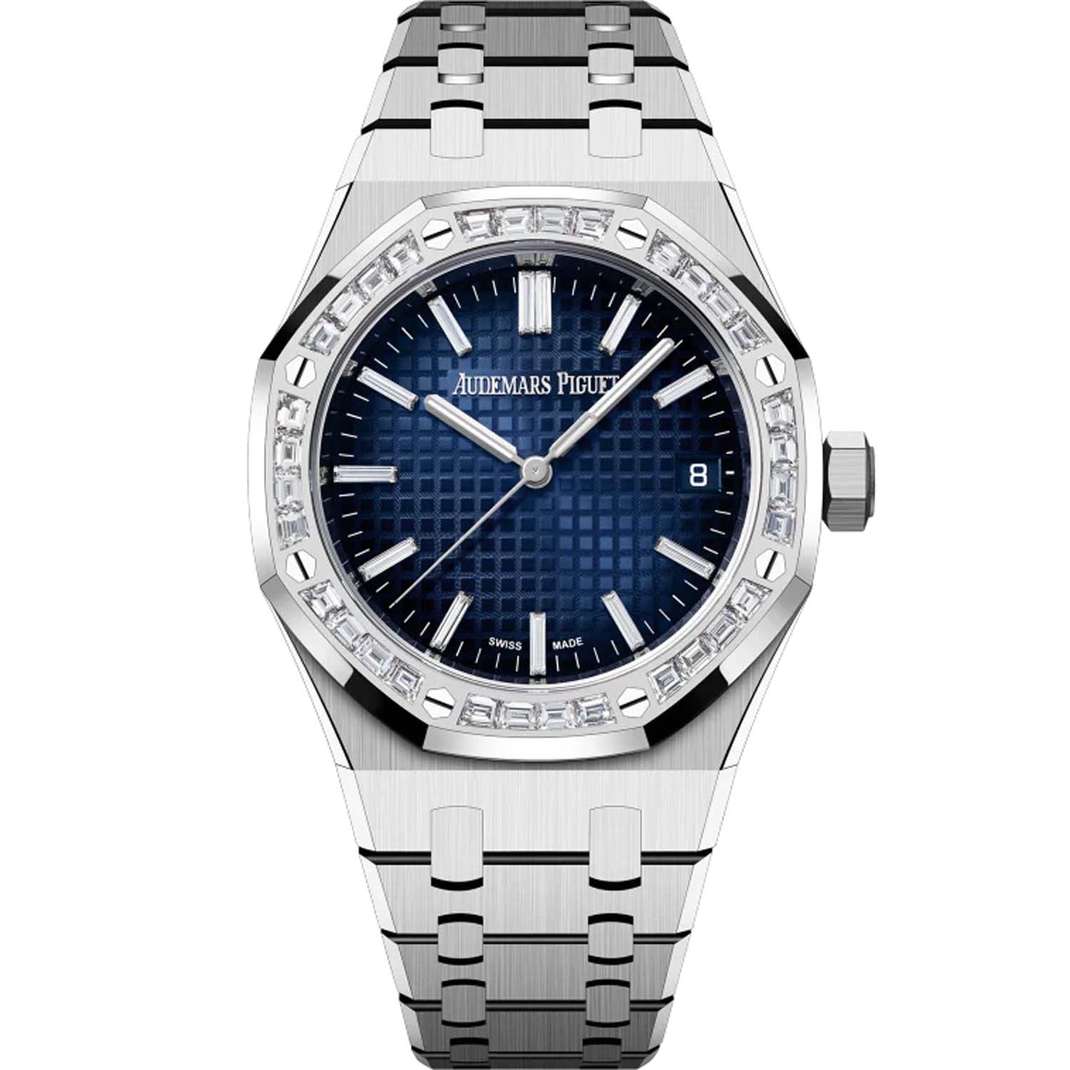 Audemars Piguet Royal Oak Selfwinding 37mm Diamond Bezel Blue Dial 15551BC.ZZ.1356BC.01