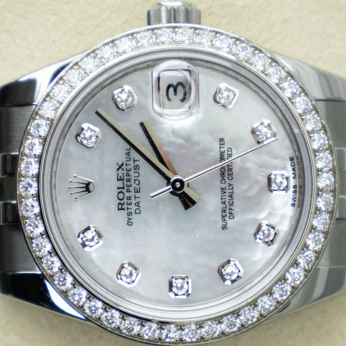 Rolex Datejust 178384 31mm Mother of Pearl Diamond Dial Pre-Owned