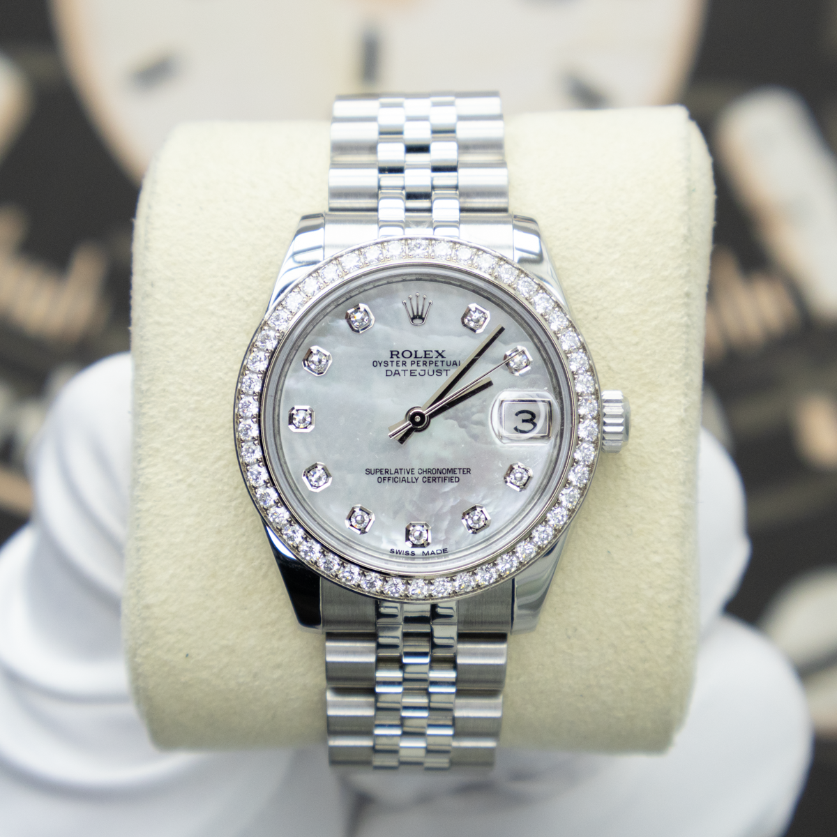 Rolex Datejust 178384 31mm Mother of Pearl Diamond Dial Pre-Owned