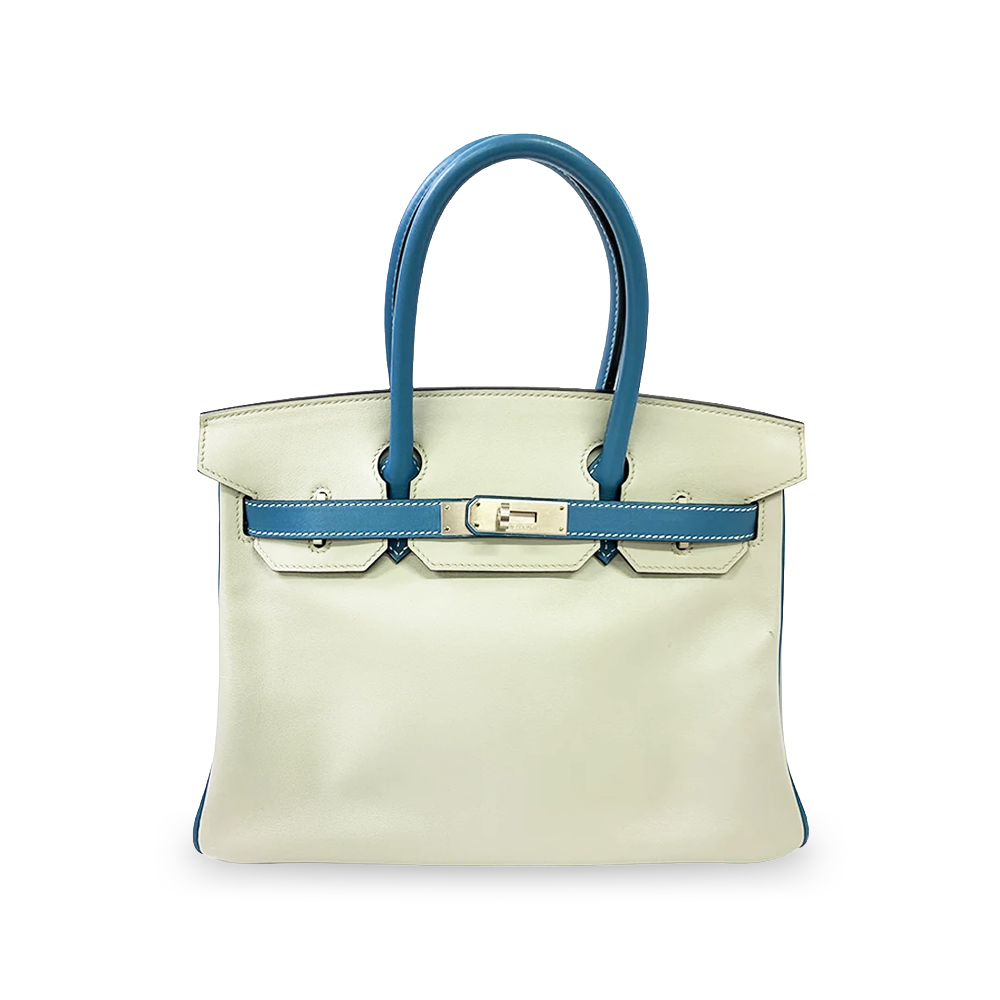 HERMÈS Birkin 30 Swift Leather Bag Palladium Hardware Personal Order Pre-Owned
