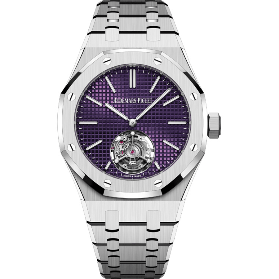 Audemars Piguet Royal Oak Selfwinding Flying Tourbillon Extra-Thin (RD#3) "50th Anniversary" 37mm  26660ST.OO.1356ST.01 Purple Dial