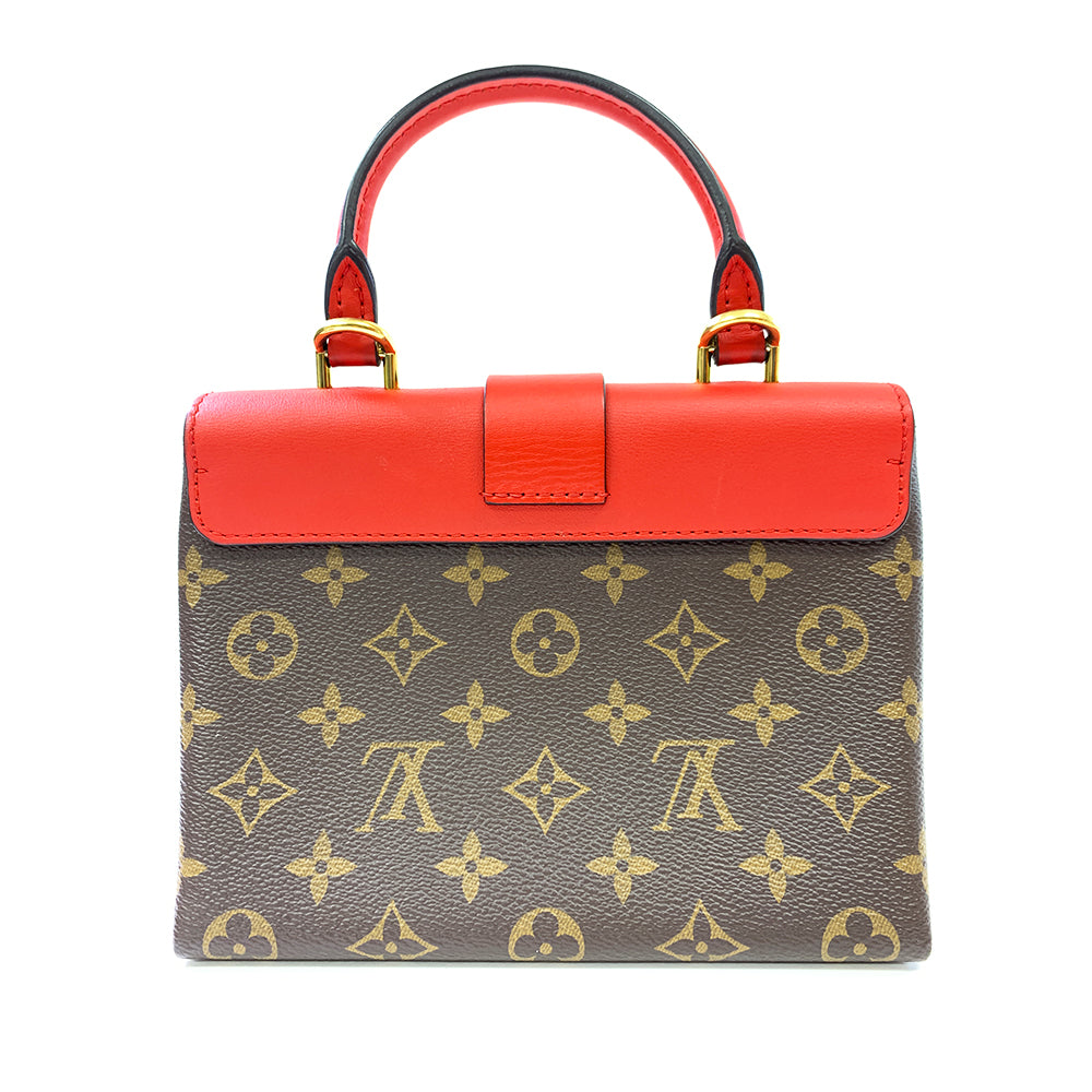 LOUIS VUITTON Locky BB Caramel Brown Cowhide Leather Bag Gold Hardware Pre-Owned