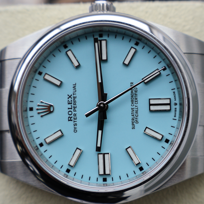 Rolex 2022 Oyster Perpetual 41mm 124300 Turquoise Blue Dial