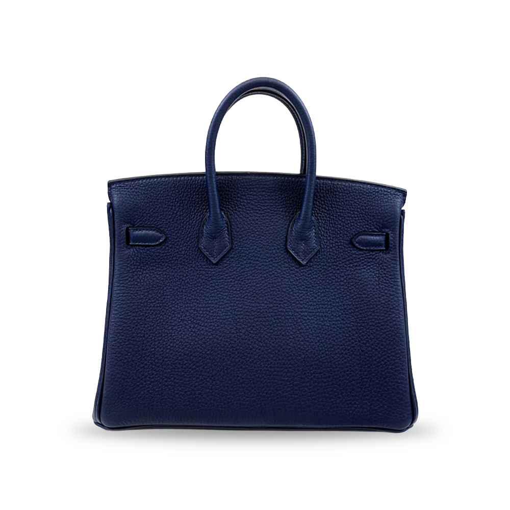 HERMÈS Birkin 28 Navy Blue Togo Leather Bag Gold Hardware Pre-Owned
