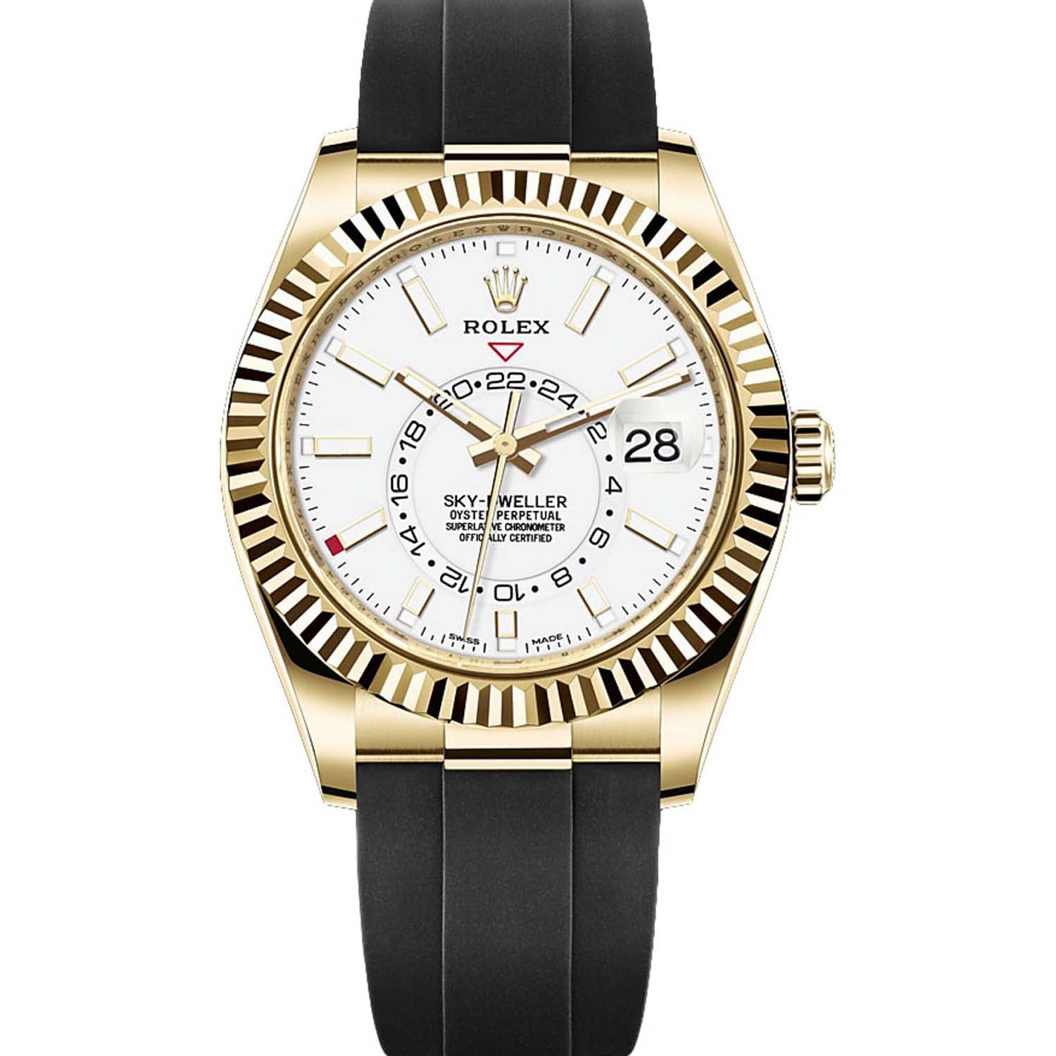 Rolex Sky-Dweller 336238 Yellow Gold White Dial Oysterflex 2023