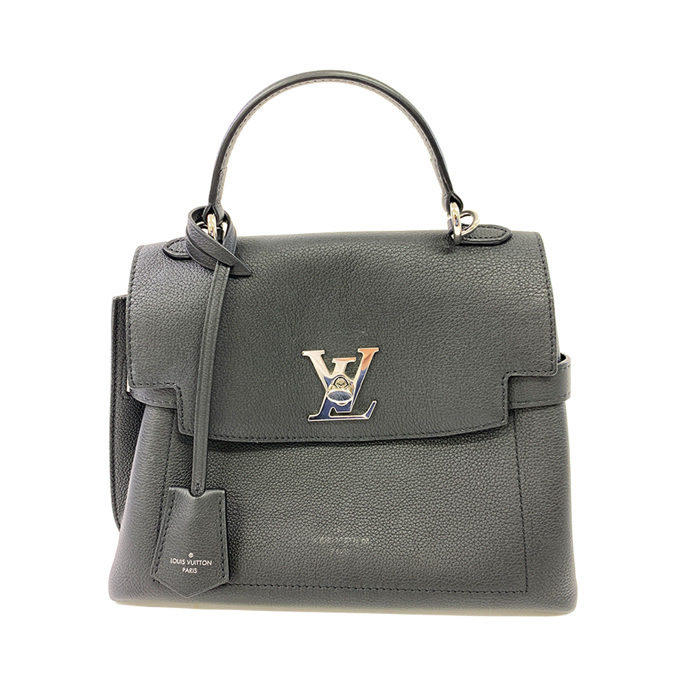 LOUIS VUITTON Rock Me Ever BB Black Calfskin Leather Bag Silver Hardware Pre-Owned