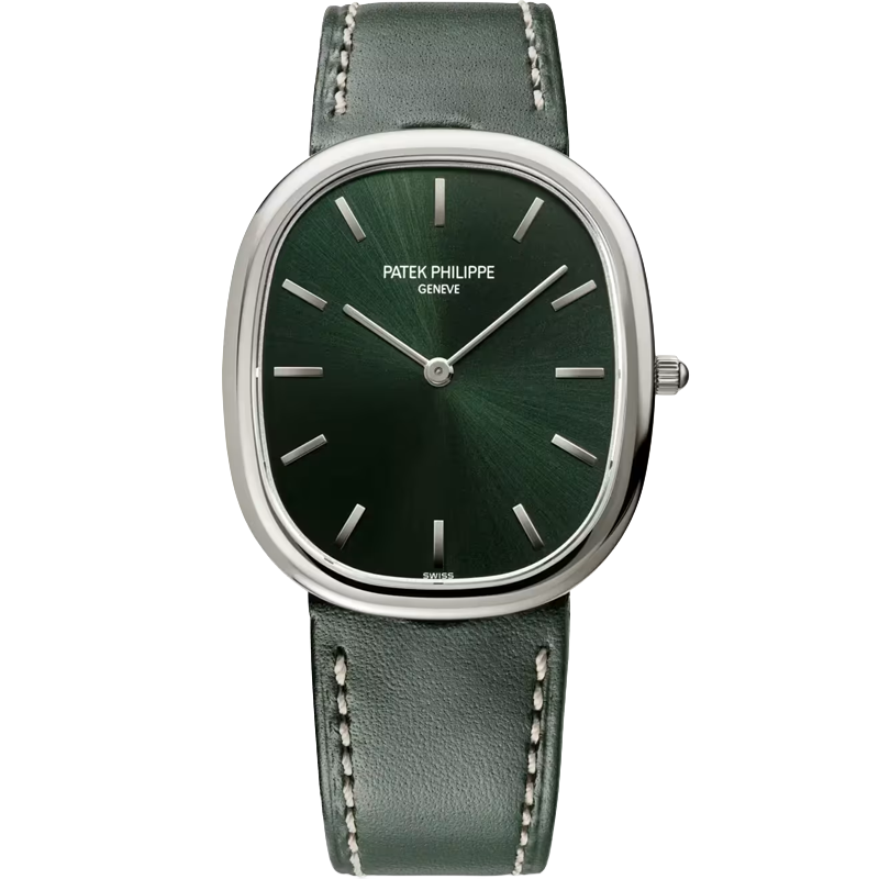 Patek Philippe Golden Ellipse 3738/100G-014 31.1mm Green Dial