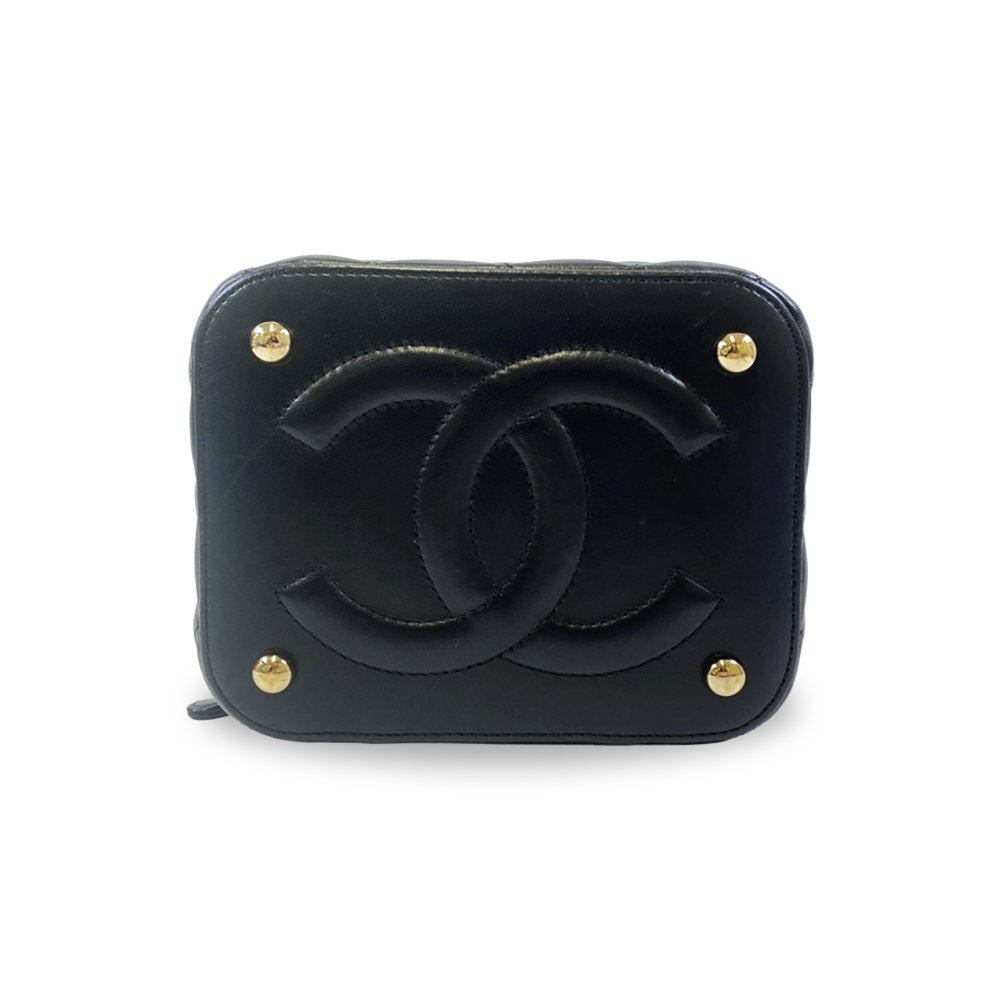 CHANEL Matelassé Vanity Bag Chain Shoulder Strap