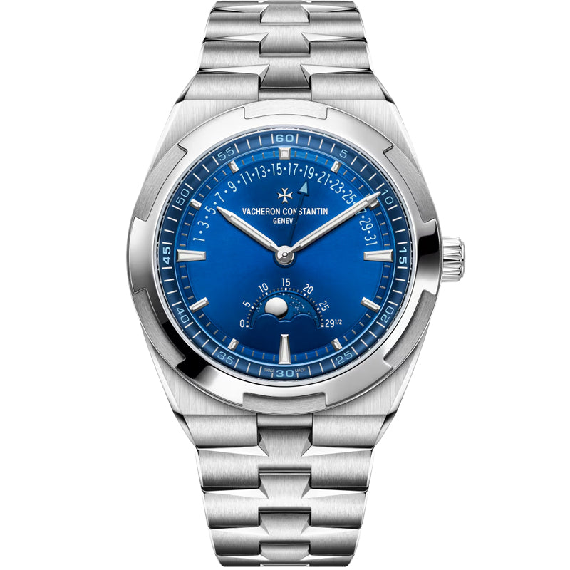 Vacheron Constantin Overseas Moon Phase Retrograde Date 4000V/210A-B911 41mm Blue Dial