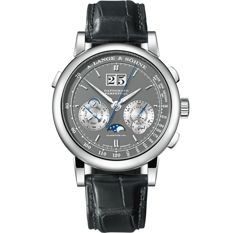 A. Lange & Söhne Saxonia Datograph Perpetual 410.038 E 41mm Grey Dial