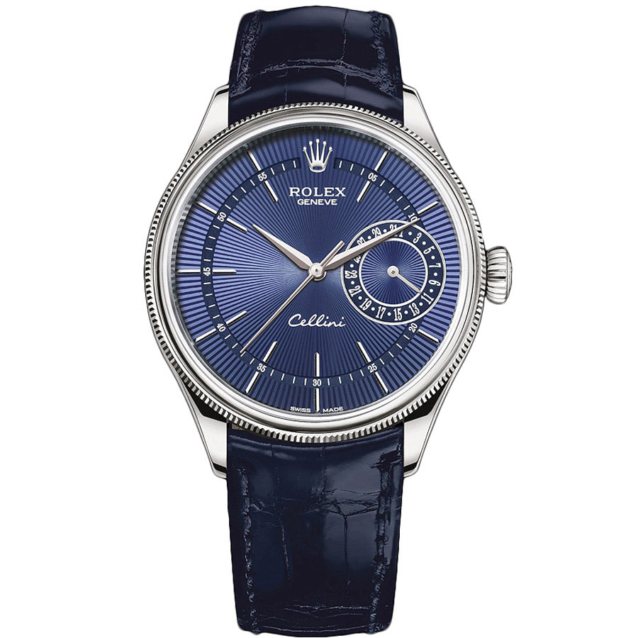 Rolex Cellini Date 39mm 50519 Blue Dial