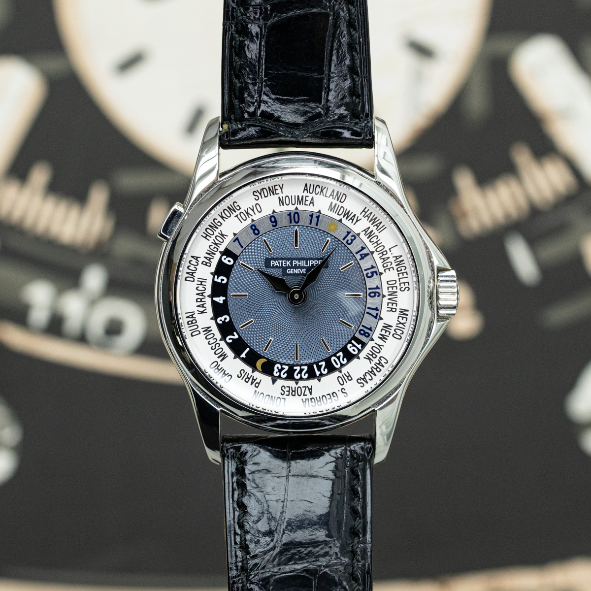 Patek Philippe Complications World Time 5110P 37mm Blue Dial Pre-Owned