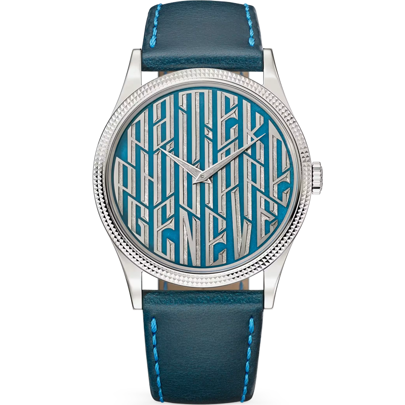 Patek Philippe Calatrava Blue Typography 5177G-056 38mm Enamel Dial