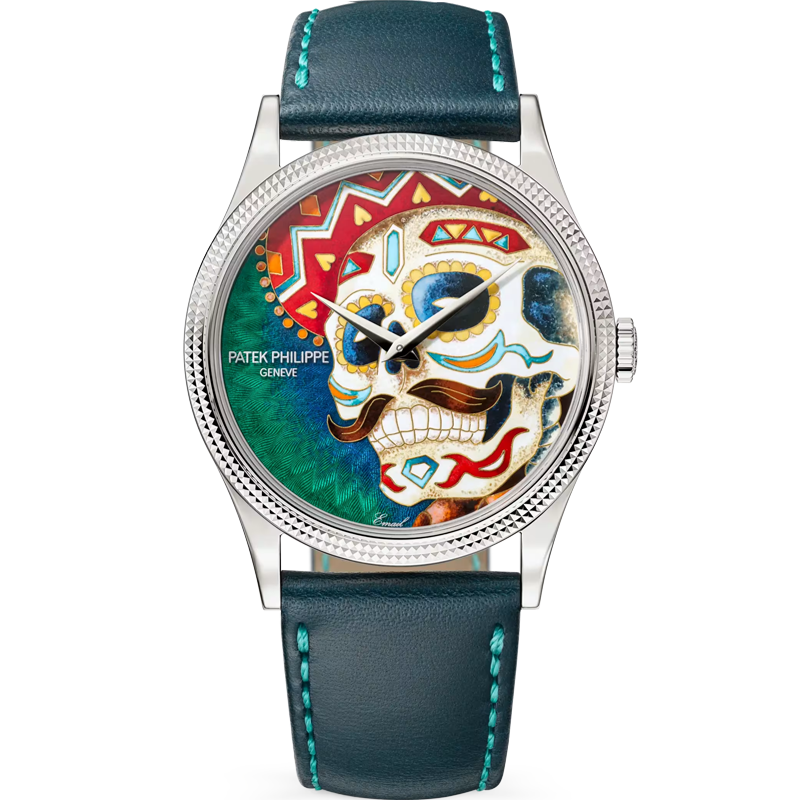 Patek Philippe Calatrava Man with a Mustache 5177G-057 38mm Enamel Dial