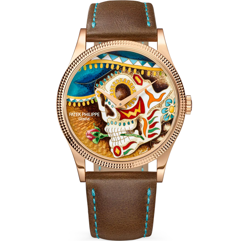 Patek Philippe Calatrava The Man with a Rose 5177R-012 38mm Enamel Dial