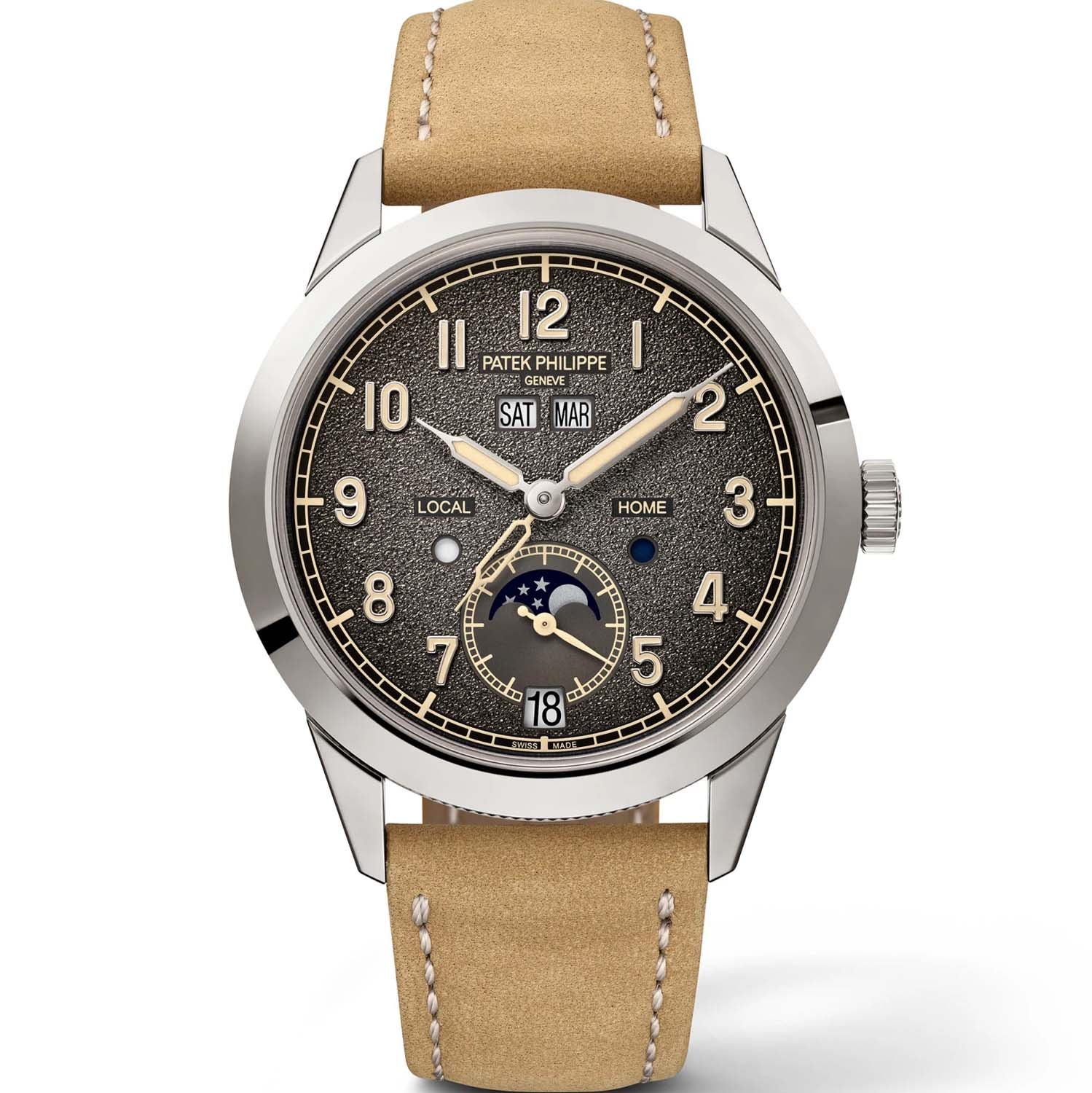 Patek Philippe Complications Annual Calendar Travel Time 41mm 5326g-001 Charcoal Grey Dial