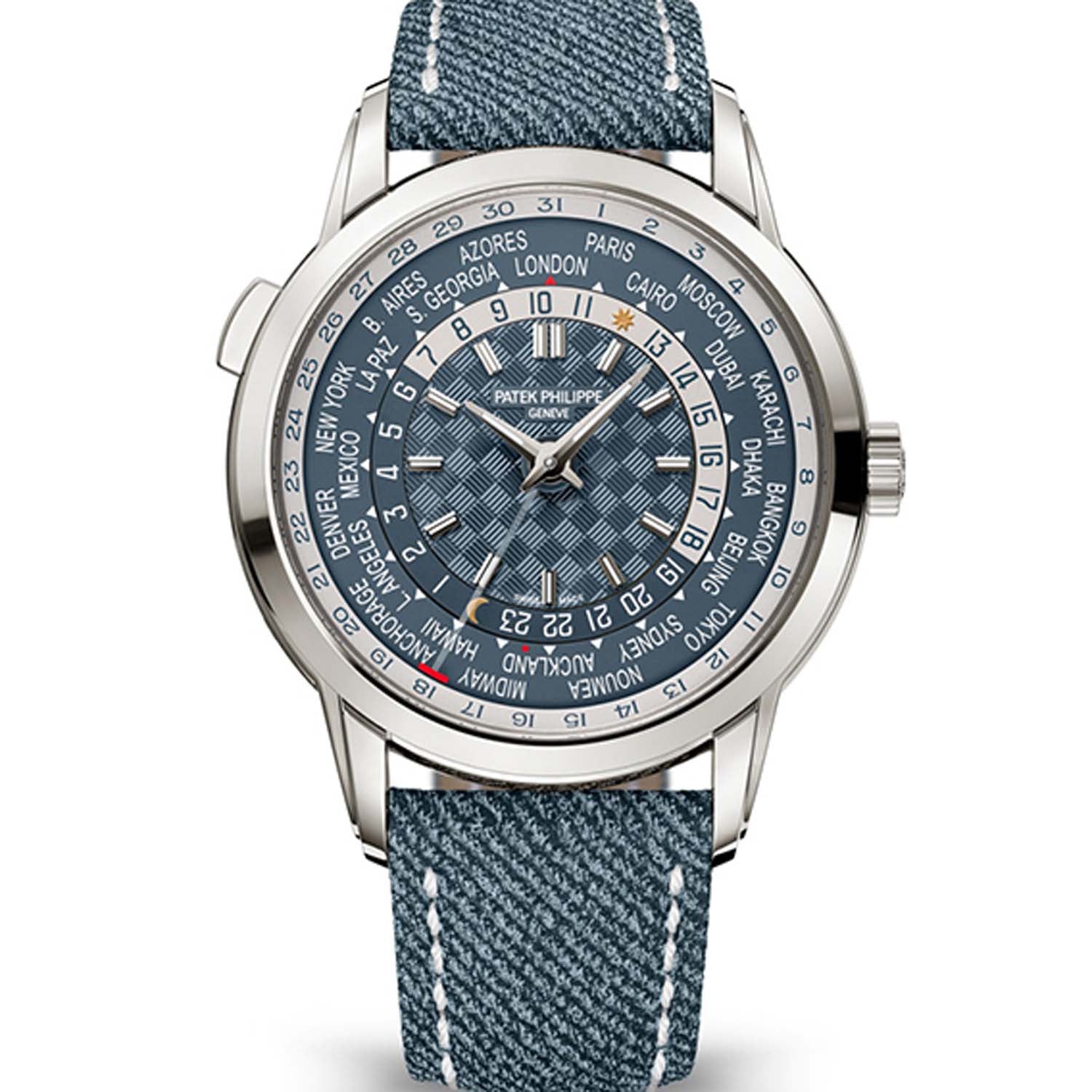 Patek Philippe World Time Complications Denim 5330G-001 Blue Dial