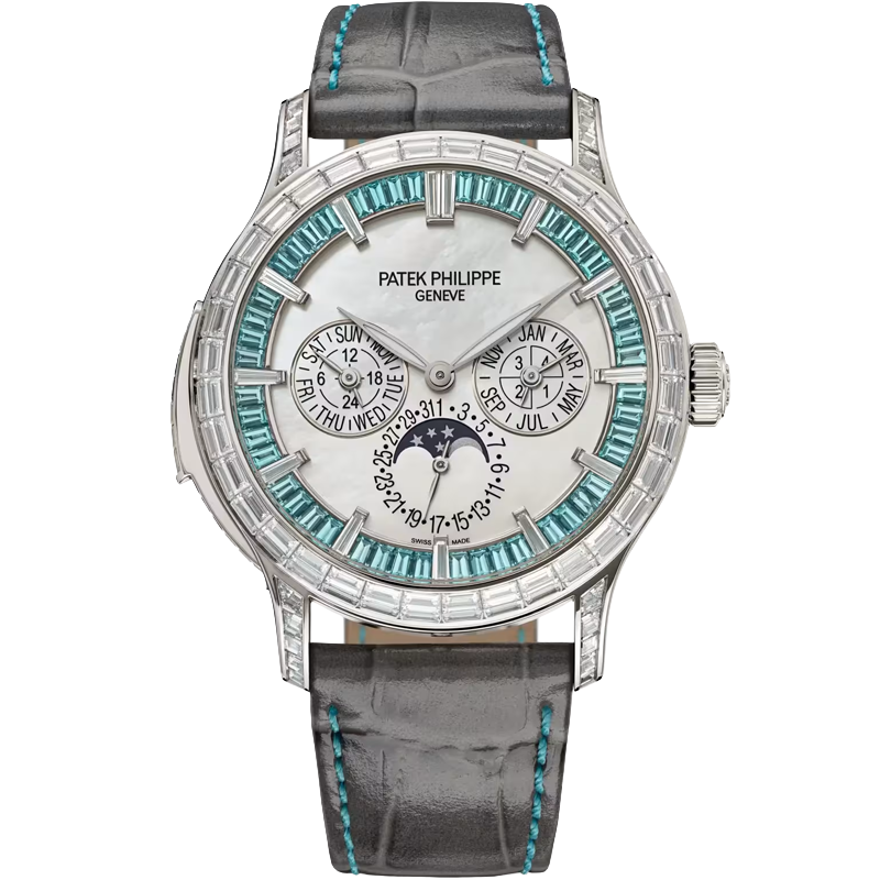 Patek Philippe Grand Complications Haute Joaillerie Minute Repeater Perpetual Calendar 5374/400P-001 42mm White Mother of Pearl Dial