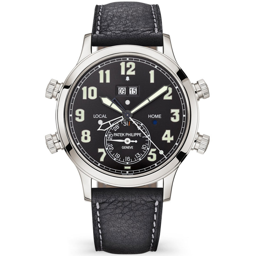 Patek Philippe Calatrava Pilot Travel Time Complication 42mm 5520P Black Dial