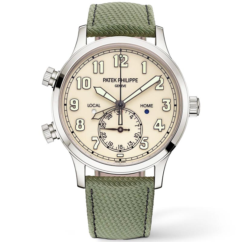Patek Philippe Calatrava Pilot Travel Time Complication 42mm 5524G Cream Dial