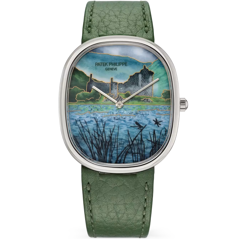 Patek Philippe Golden Ellipse Highland Citadel 5738/50G-043 34.5mm Enamel Dial