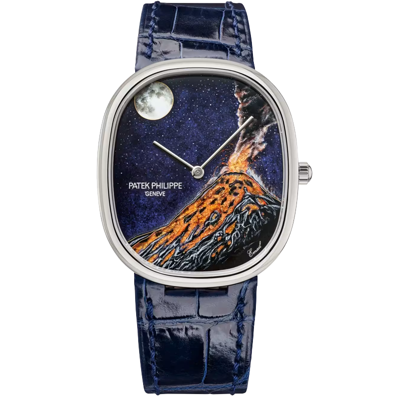Patek Philippe Golden Ellipse Fuego Volcano 5738/50G-044 34.5mm Enamel Dial