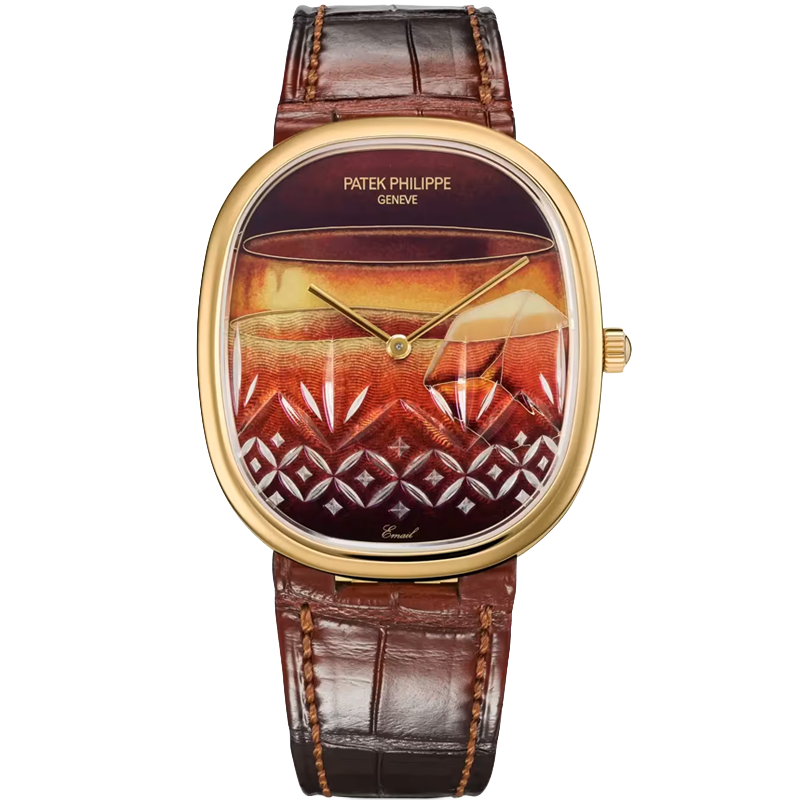 Patek Philippe Golden Ellipse On the Rocks 5738/50J-012 34.5mm Enamel Dial