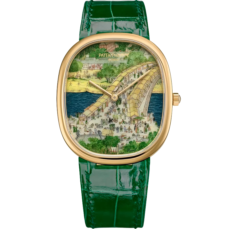 Patek Philippe Golden Ellipse Chinese Festival 5738/50J-014 34.5mm Enamel Dial