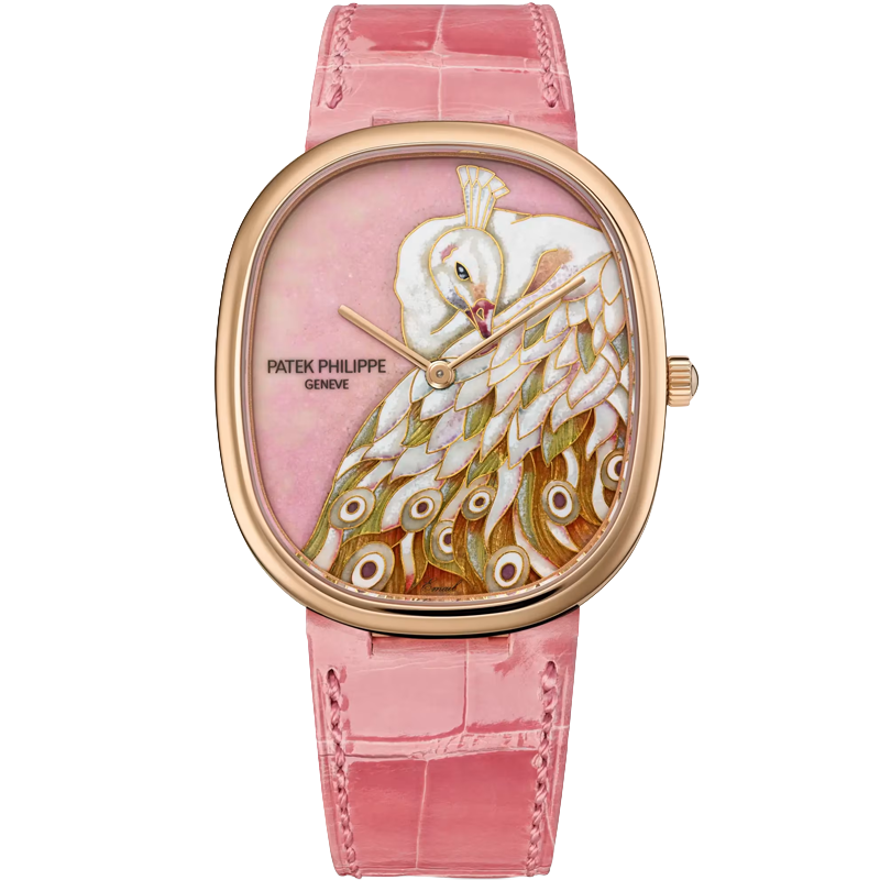 Patek Philippe Golden Ellipse White Peacock 5738/50R-023 34.5mm Enamel Dial